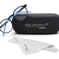 Blue Oval Shape Glasses Frame Case