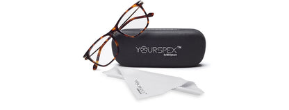 Brown Tort Square Full Rim Acetate Metal Frame for Men