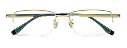 Zenith Titanium Half Rim Golden Unisex Spectacle Frame