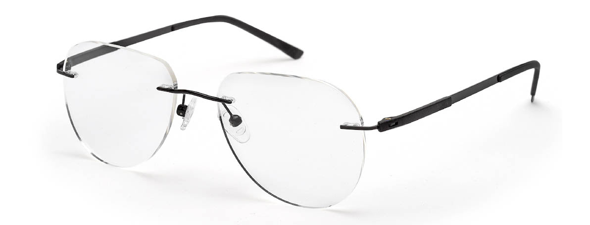 Black Aviator Frame Rimless Aviator Eyeglass Frames – GKB