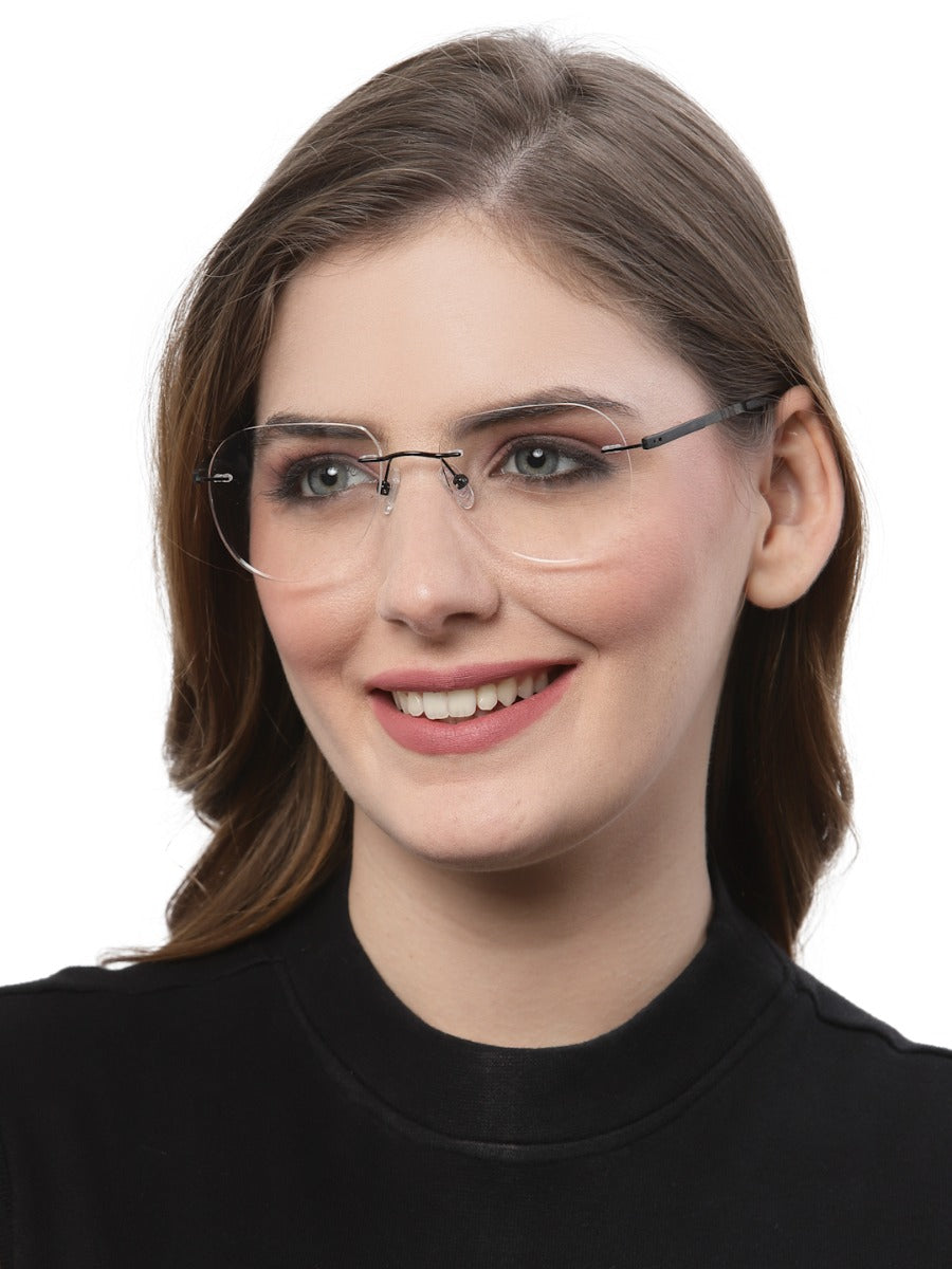 Womens Rimless Glasses Near Me Women's Semi Rimless Eyeglass