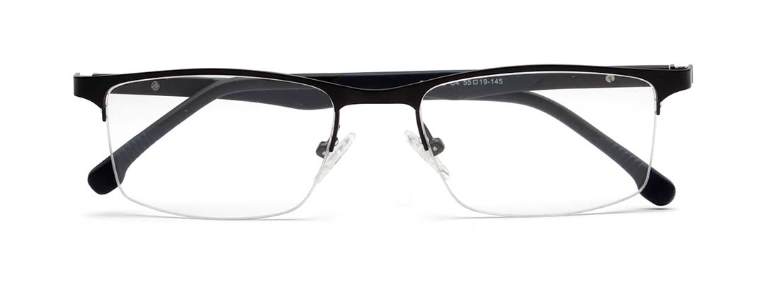 Halves Rims Rectangle Half Rim Rectangle Frame | Rectangle Black Frame - YourSpex – GKB ...