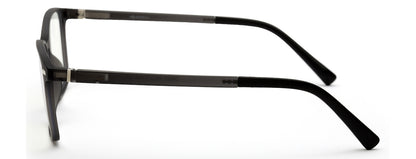 Black Matte Rectangle Clip-On Eyeglasses for Men and Women