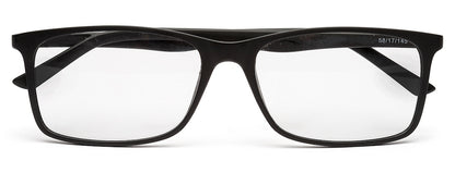 Black Matte YourSpex Flex Rectangle Eyeglass for Men