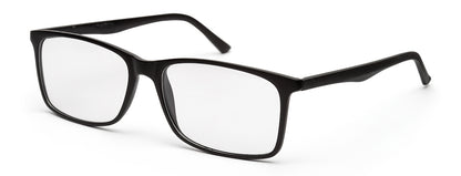 Black Matte YourSpex Flex Rectangle Eyeglass for Men