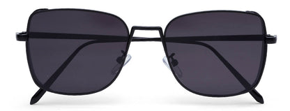 Black Metal Square UV Sunglass for Men