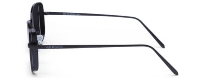 Black Metal Square UV Sunglass for Men