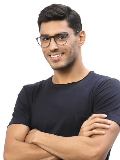 Black Oval Full Rim Frame for Men & Women