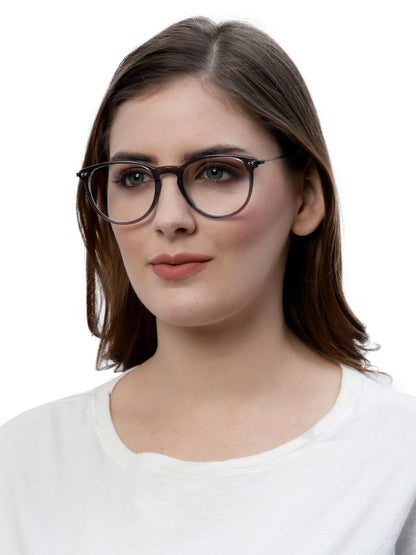 Black Oval Full Rim Frame for Men & Women