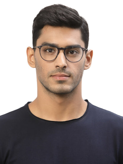 Black Oval Full Rim Frame for Men & Women