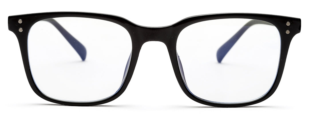 Black Rectangle Eyeglasses for Men