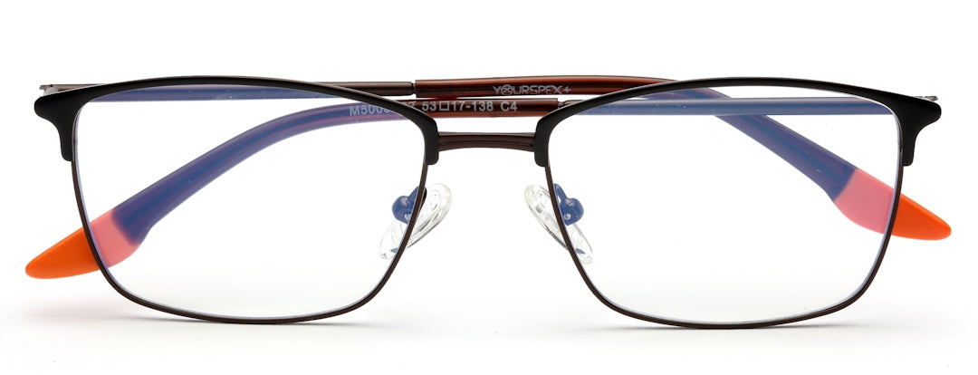 Black Rectangle Eyeglasses for Men