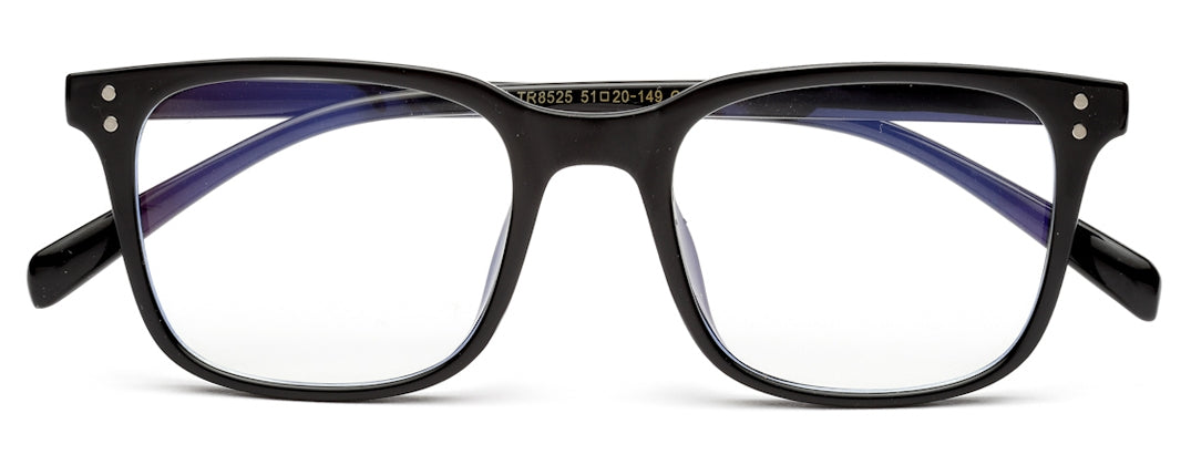 Black Rectangle Eyeglasses for Men