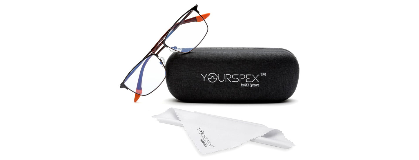 Black Rectangle Eyeglasses for Men