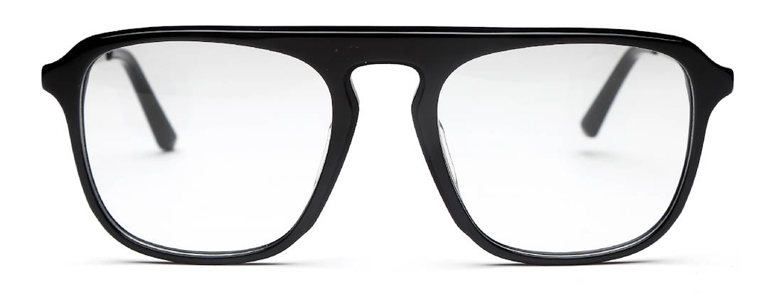 Black Square Full Rim Acetate Frame for Men