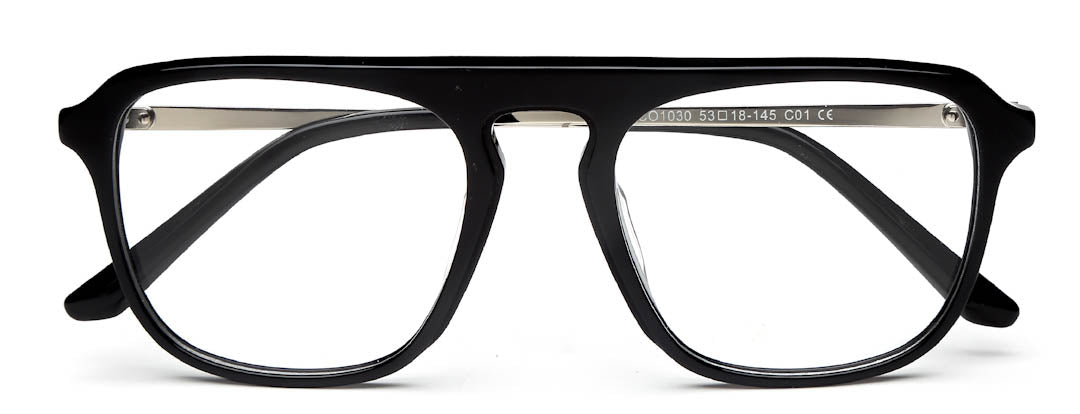 Black Square Full Rim Acetate Frame for Men