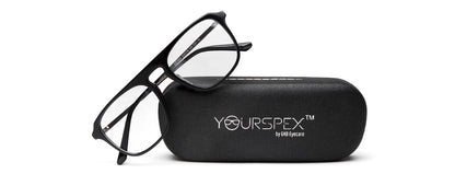 Black Square Full Rim Acetate Frame for Men