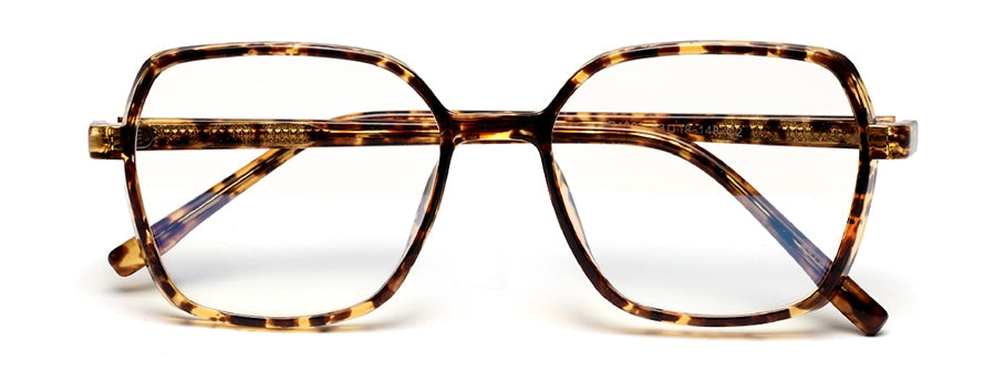 Brown Tort Square Full Rim Acetate Frame for Women