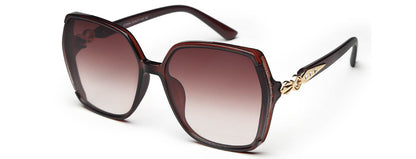 Brown Irregular Shaped UV Sunglass for Women