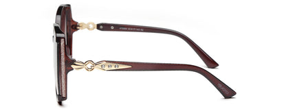 Brown Irregular Shaped UV Sunglass for Women