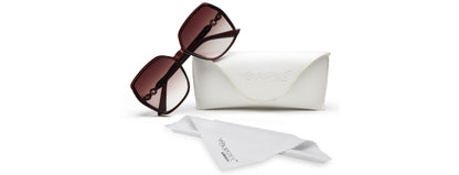 Brown Irregular Shaped UV Sunglass for Women