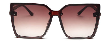 Brown Large Square UV Sunglass for Women