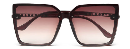 Brown Large Square UV Sunglass for Women