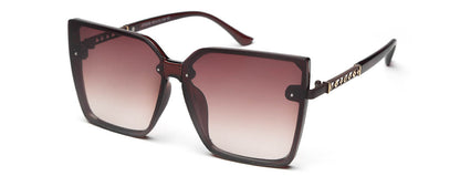 Brown Large Square UV Sunglass for Women