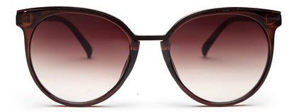 Brown Oval UV Protection Sunglass for Women