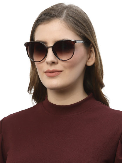 Brown Oval UV Protection Sunglass for Women