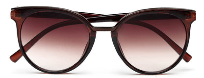 Brown Oval UV Protection Sunglass for Women