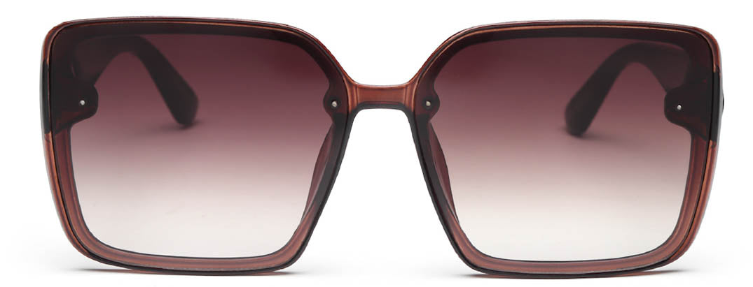 Brown Square UV Sunglass for Women