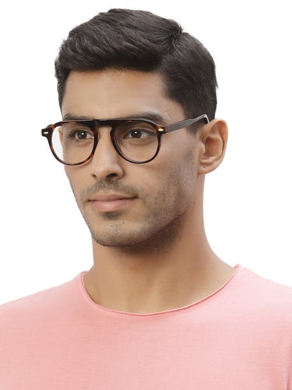 Brown Tort MOD Aviator Full Rim Acetate Frame for Men