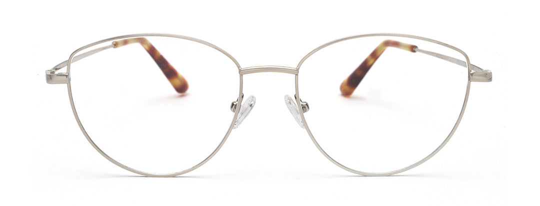 Silver Cat-eye Spectacles with Gold Tort