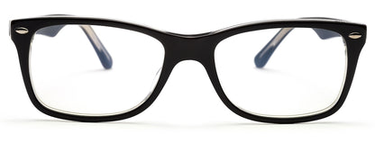 Charcoal Grey Rectangle Eyeglasses for Men
