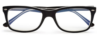 Charcoal Grey Rectangle Eyeglasses for Men