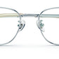 Zenith Titanium Full Rim Metallic Silver Unisex Frame with Silver and Brown Temple