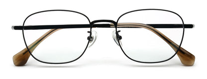 Zenith Titanium Black Square Unisex Specs Frame with Round Edges