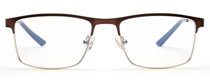 Copper Gold Rectangle Eyeglasses for Men