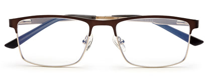 Copper Gold Rectangle Eyeglasses for Men
