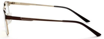 Copper Gold Rectangle Eyeglasses for Men