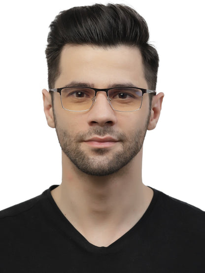 Copper Gold Rectangle Eyeglasses for Men