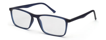 Dark Blue Matte YourSpex Flex Rectangle Eyeglass for Men