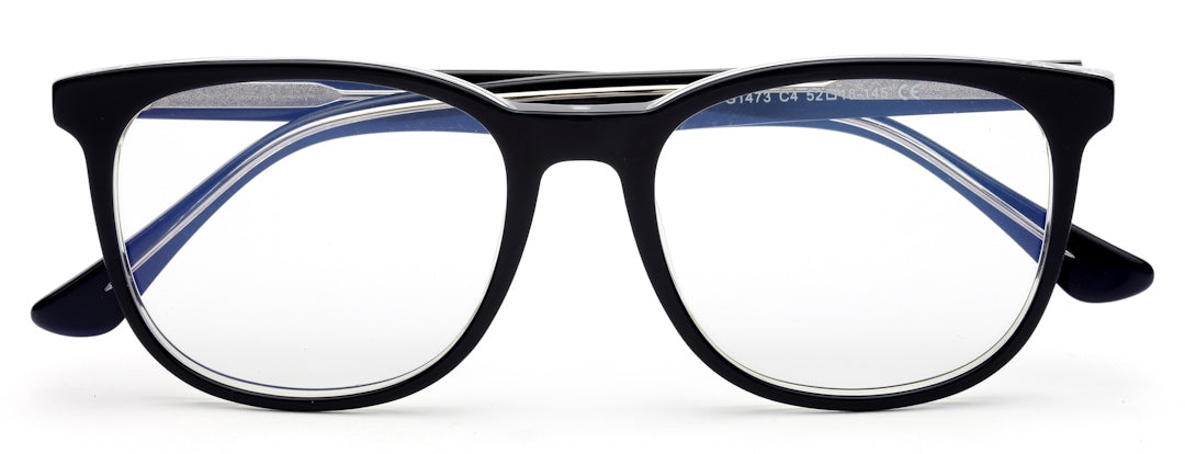 Dark Blue Square Eyeglasses for Men and Women
