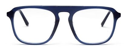 Dark Blue Square Full Rim Acetate Frame for Men