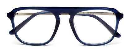 Dark Blue Square Full Rim Acetate Frame for Men