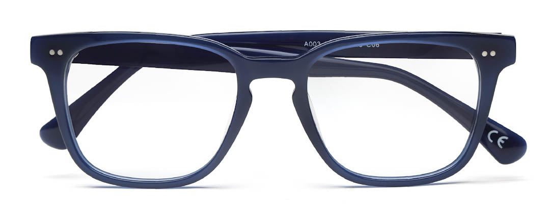 Dark Blue Square Full Rim Acetate Frame for Men