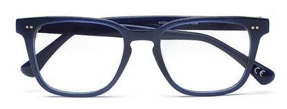Dark Blue Square Full Rim Acetate Frame for Men