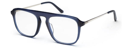 Dark Blue Square Full Rim Acetate Frame for Men