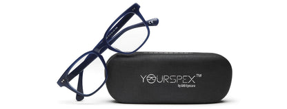 Dark Blue Square Full Rim Acetate Frame for Men